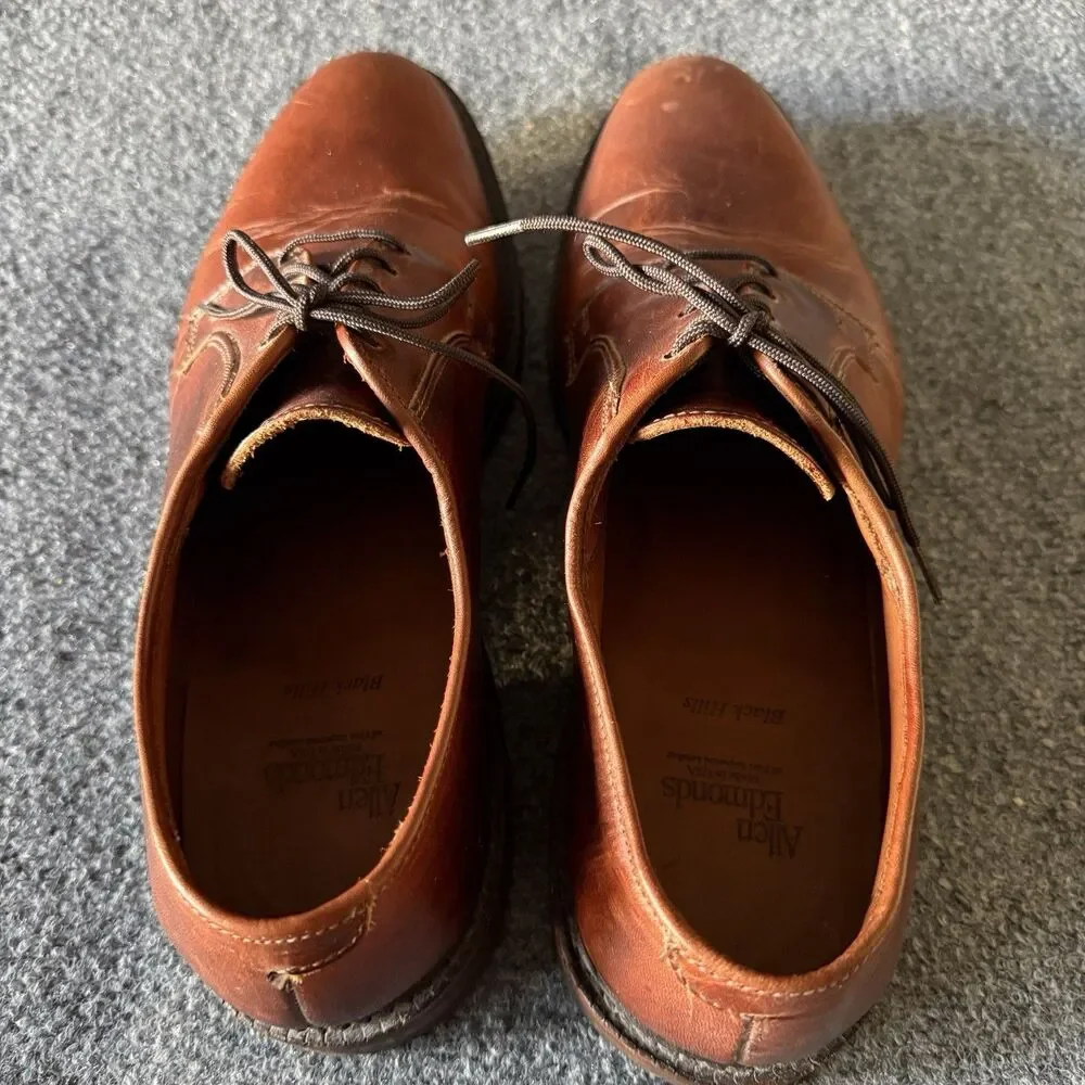 Allen Edmonds Black Hills Brown Leather Derby Dress Shoes Men's Size 14